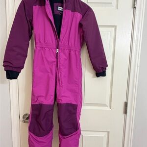 Lands' End Fuchsia and Plum Snowsuit/ski outfit